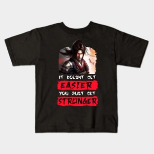 Samurai Motivation Quotes - Anime Shirt Kids T-Shirt